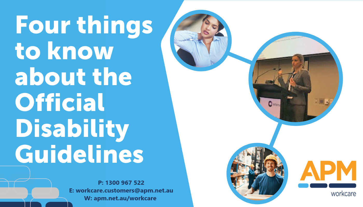 Four things to know about the official disability guidelines!