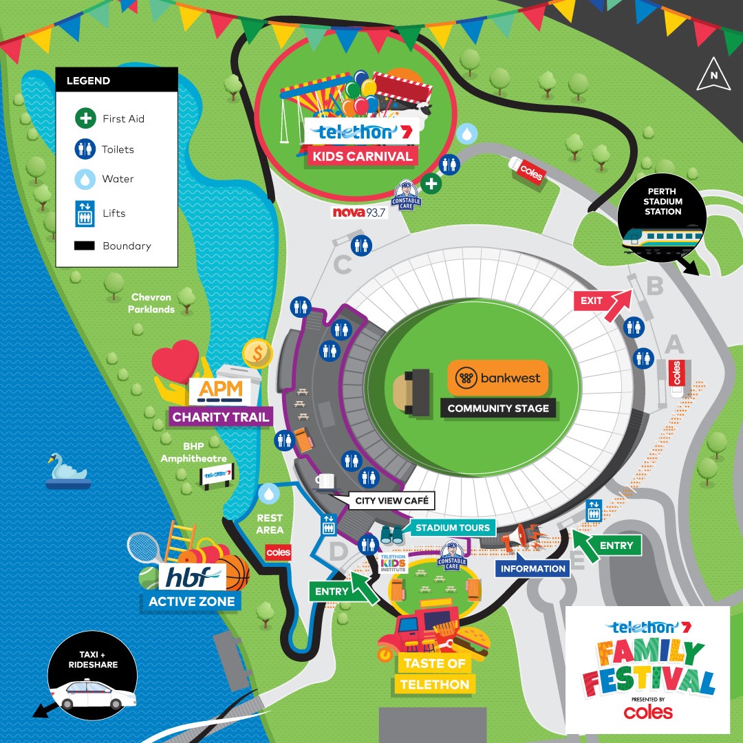 Telethon Family Festival map